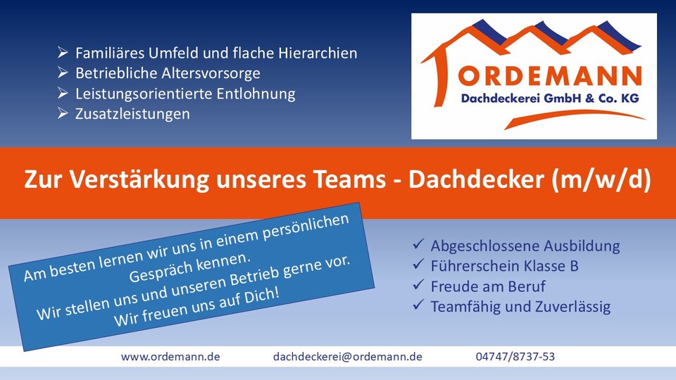 Dachdecker (m/w/d)